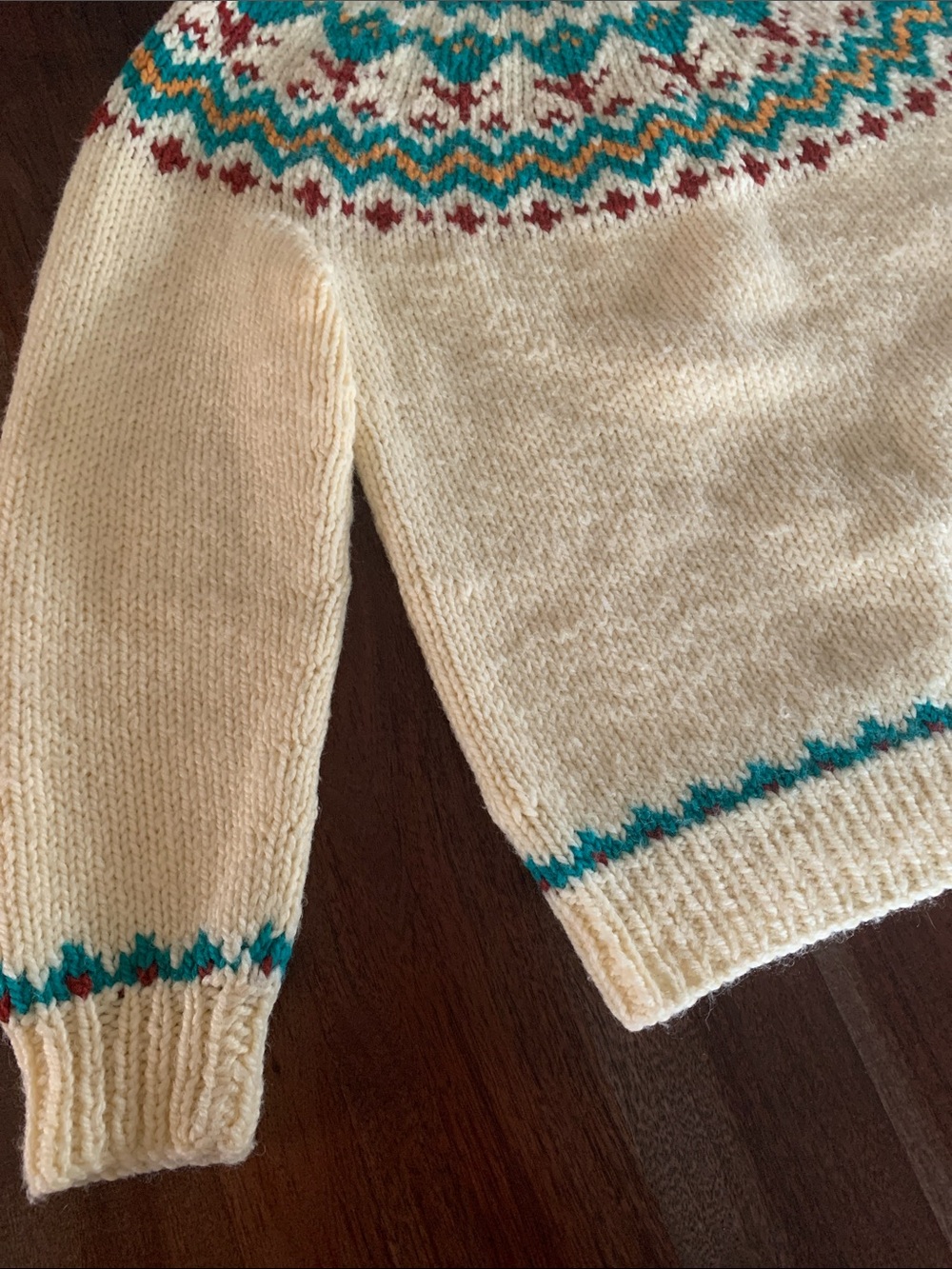 Handmade Fair Isle Sweater, Sz M - Picture 5 of 8